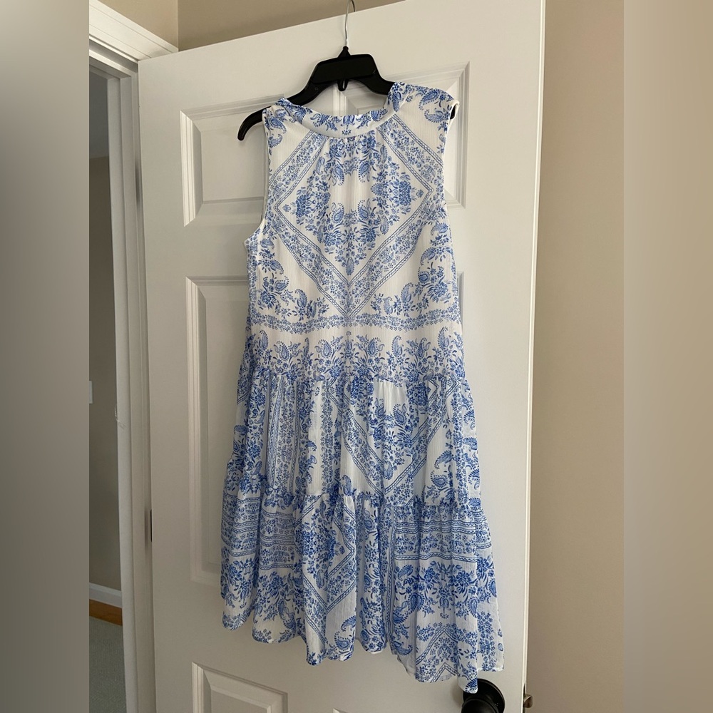 Calvin Klein dress.  Size 4. Blue /white